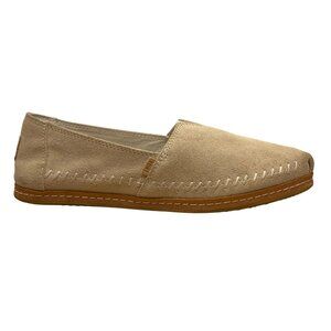Toms Women’s Grey Suede Comfortable Stitch Detail Slip-On Flats Size 8.5